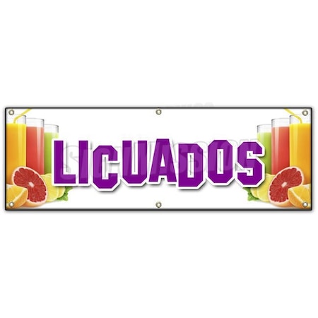 Signmission LICUADOS BANNER SIGN smoothie fruit blended beverage latin cold ice B-72 Licuados